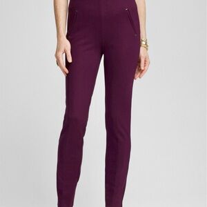 Chicos Juliet Pants 2.5 | 14 Regular in Berry Plum New With Tags Stretch